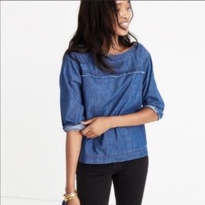 🍏 Denim Madewell top